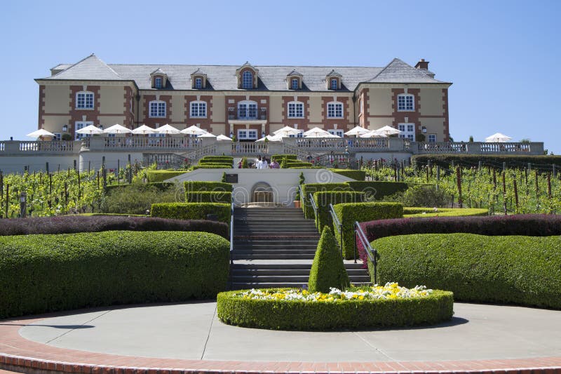 Adega De Domaine Carneros Em Napa Valley Fotografia Editorial Imagem