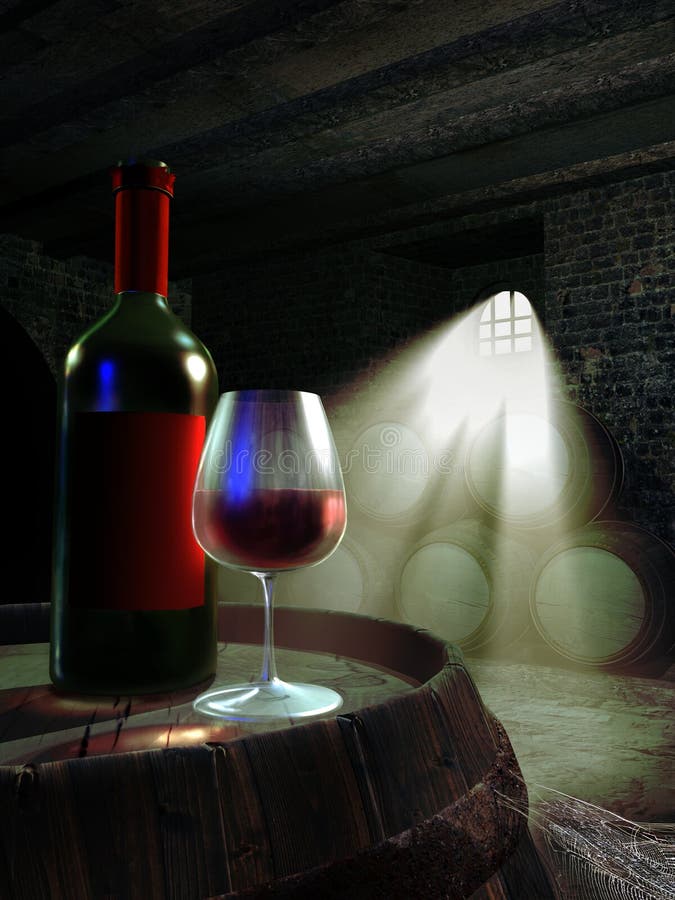 Adega de vinho ilustração stock Adega de vinho ilustração stock