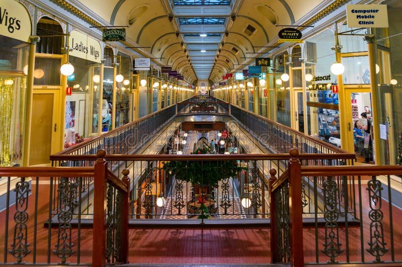 Christmas at Adelaide Arcade Editorial Stock Image  Image of shop