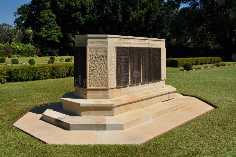 Adelaide River War Cemetry Monument Stock Photo Image of site, world