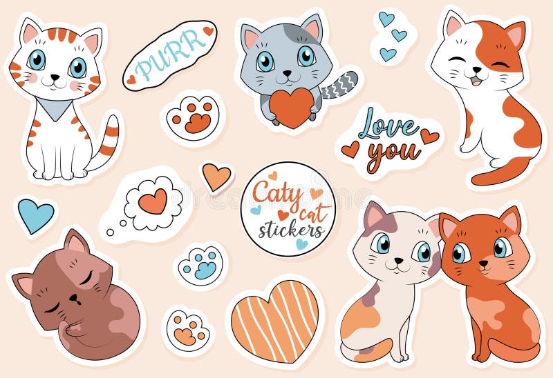 Fundo Com Gatos Kawaii Fofos, Ilustração, Fauna, Desenho Animado Imagem de  plano de fundo para download gratuito