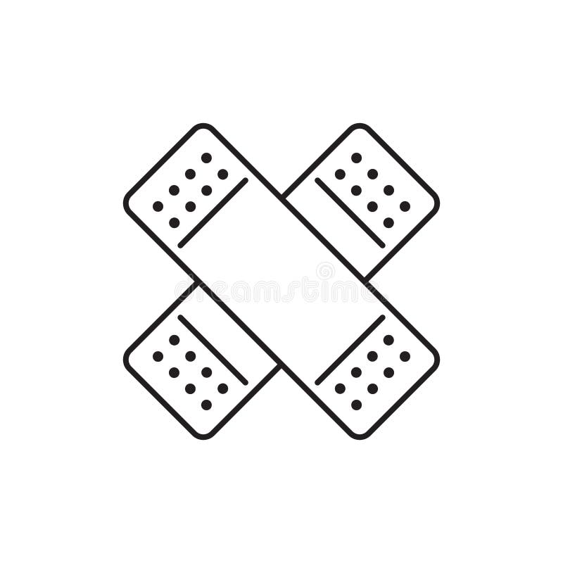 Adhesive Bandage Icon, Medical Symbol Stock Illustration Illustration