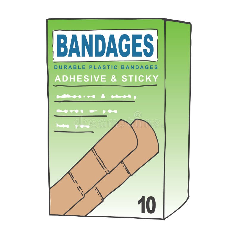 Bandages Box stock vector. Illustration of care, tape 30326378