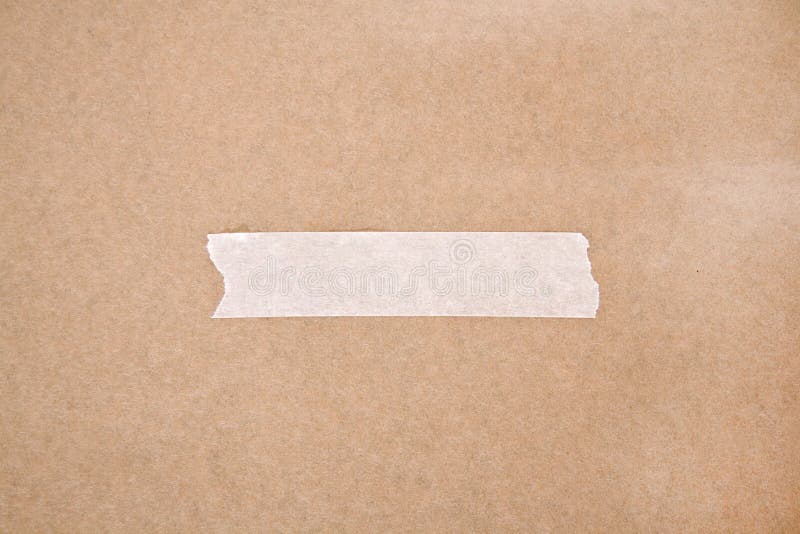 Adhesive Tape on Brown Paper Stock Photo Image of edge, surface 43965072