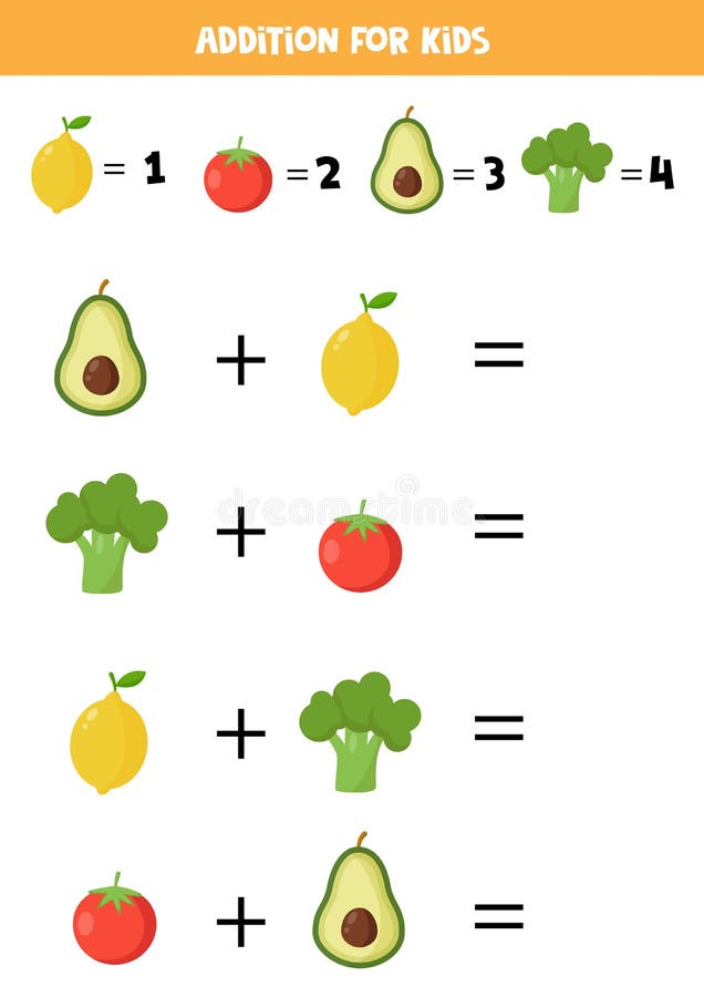 jogo de matemática para crianças. limão kawaii fofo e laranja. 2250408  Vetor no Vecteezy