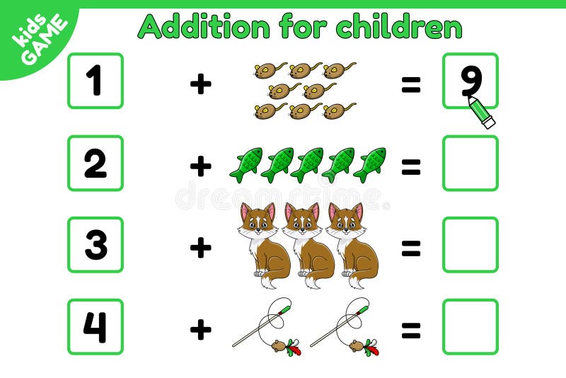 jogo de educação para crianças contando quantos desenhos animados