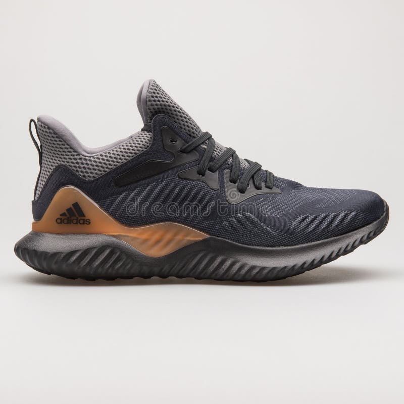 Adidas Alpha Bounce Beyond Obsidian and Grey Sneaker Editorial Stock ...