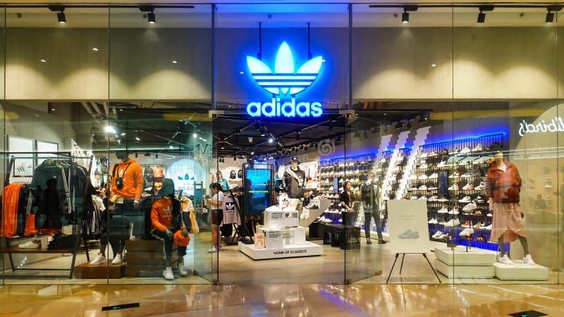 Adidas Logo Sports Retail Shop Window Front Editorial Stock Photo - Image  of denmark, athletic: 161145368