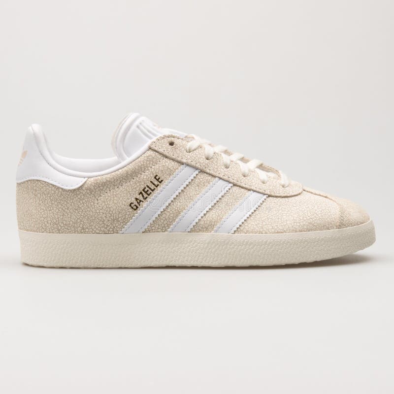 Adidas Gazelle Beige and White Sneaker Editorial Image - Image of shoe ...