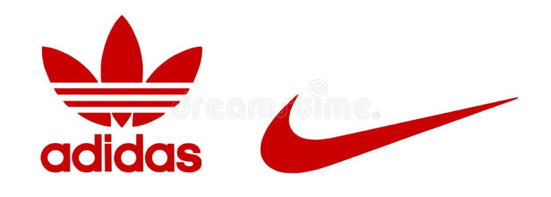 Adidas And Nike Logos Printed On Paper Editorial Stock Image - Illustration  Of Clothing, Badge: 138959864