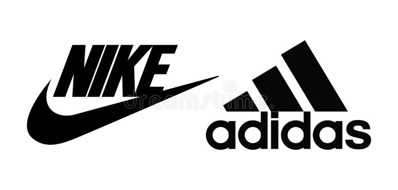 Adidas And Nike Logos Printed On Paper Editorial Stock Image - Illustration  of clothing, badge: 138959864