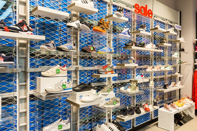 Adidas Shoes In Shoe Store Display 