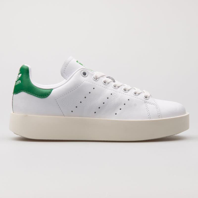 Adidas Stan Smith Bold White And Green Sneaker Editorial Stock Image ...