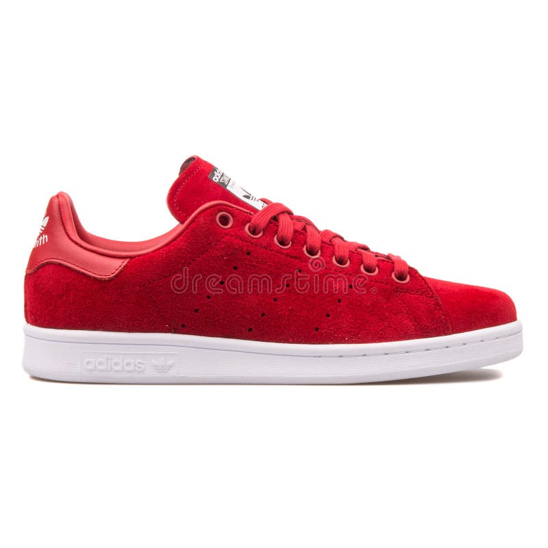 stan smith red and white