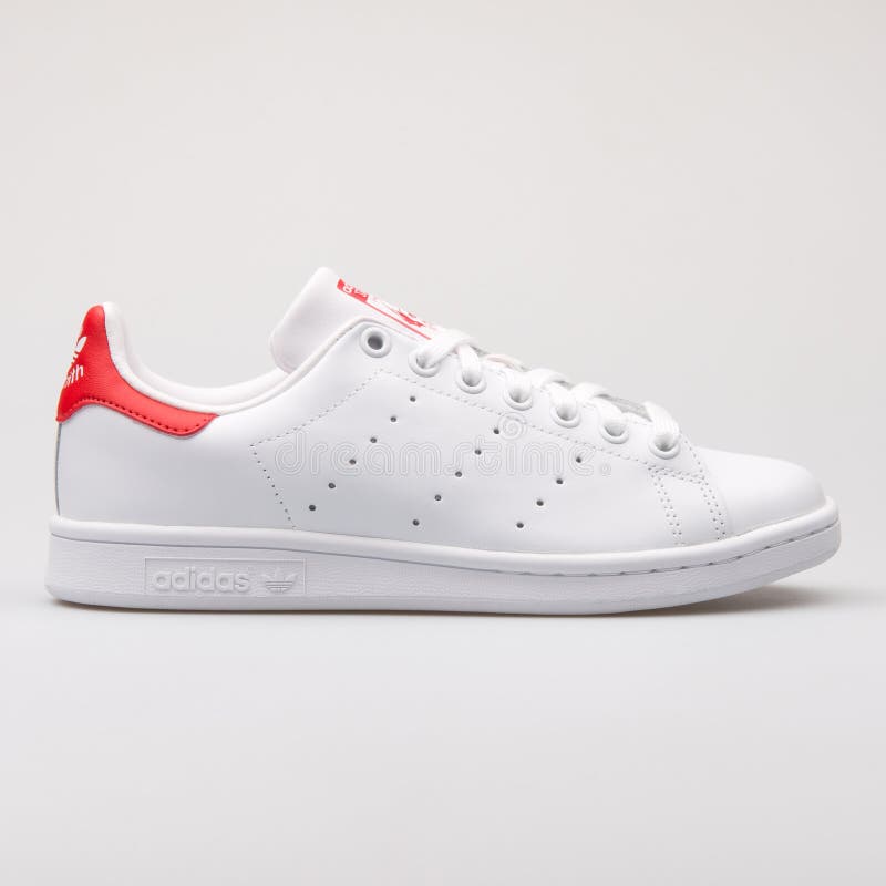 Adidas Stan Smith White And Red Sneaker Editorial Photo - Image of fitness, pair: 146851241