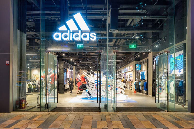 Adidas store in Shenzhen editorial image. Image of shoes 162645640