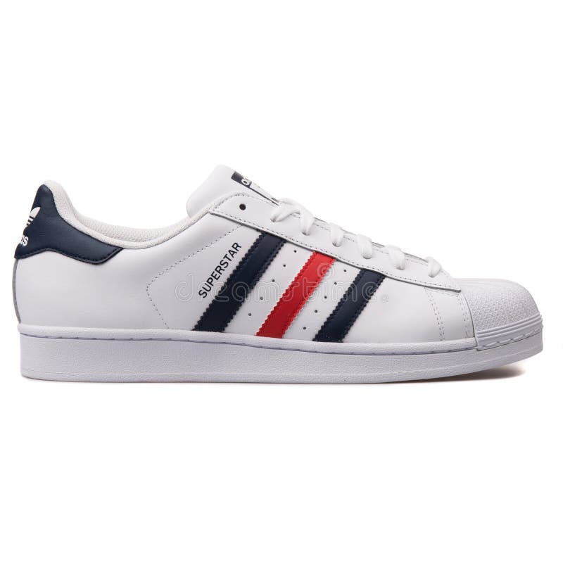 adidas superstar foundation white blue red