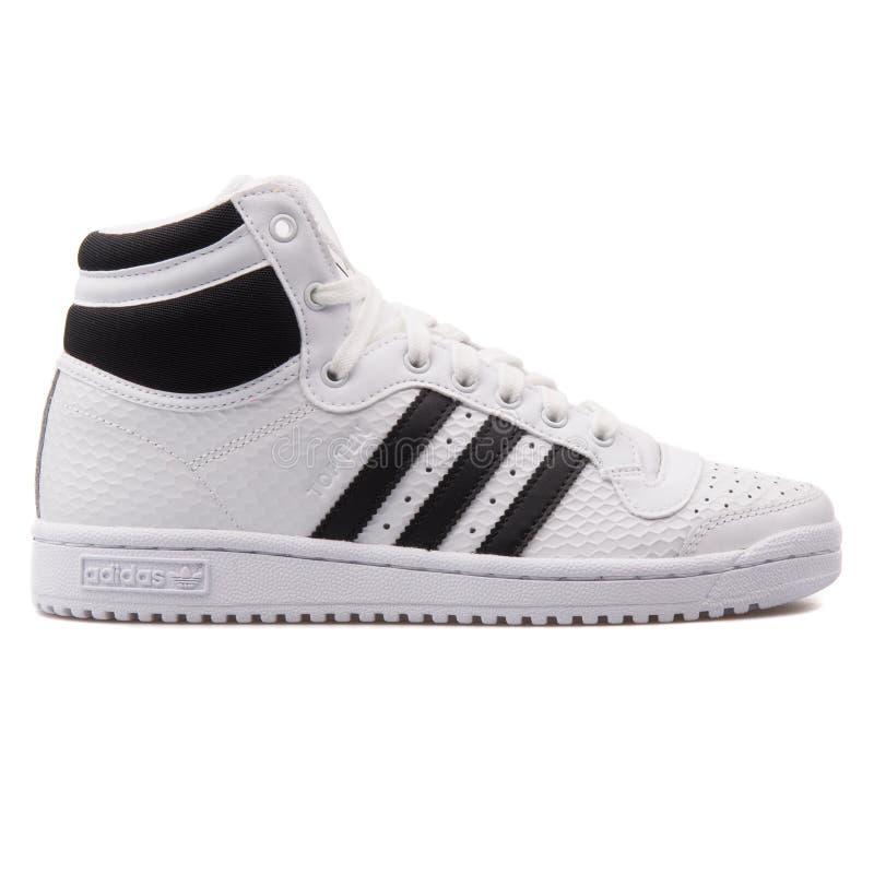 Adidas Top Ten High White and Black Sneaker Editorial Stock Image ...