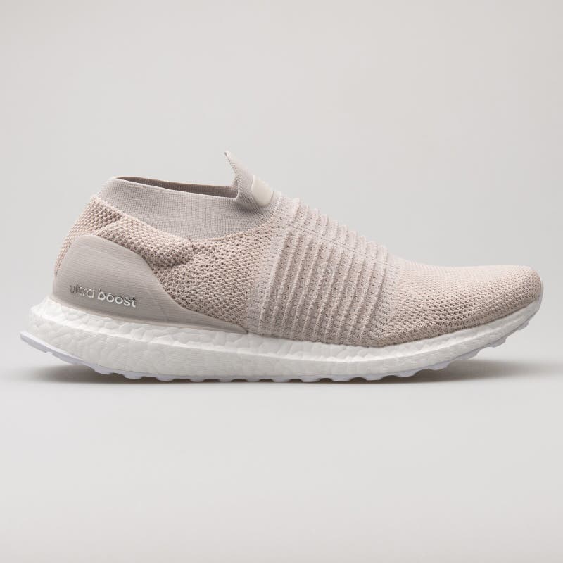 Adidas Ultra Boost Laceless Beige Sneaker Editorial Photography - Image ...