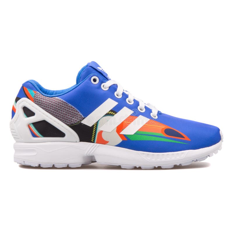 adidas zx flux white multicolor