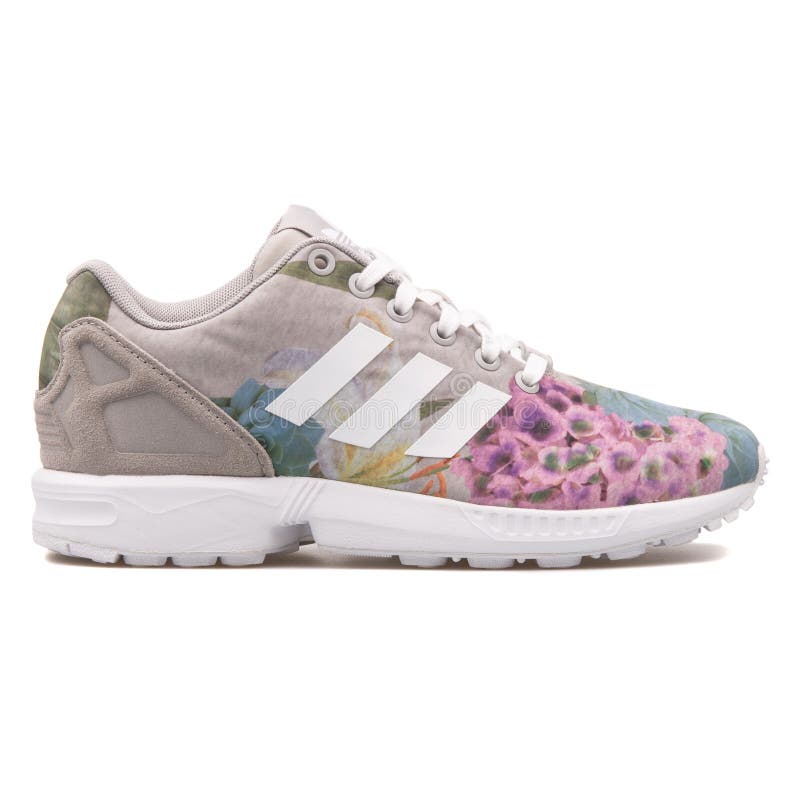 zx flux grey floral