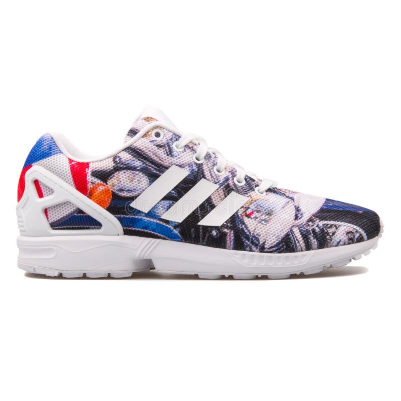 adidas zx flux white multicolor