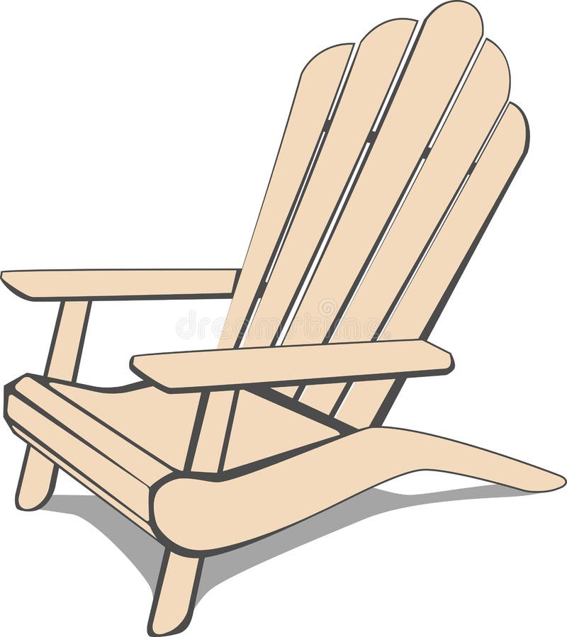 Adirondack Muskoka Chair stock vector. Illustration of ...