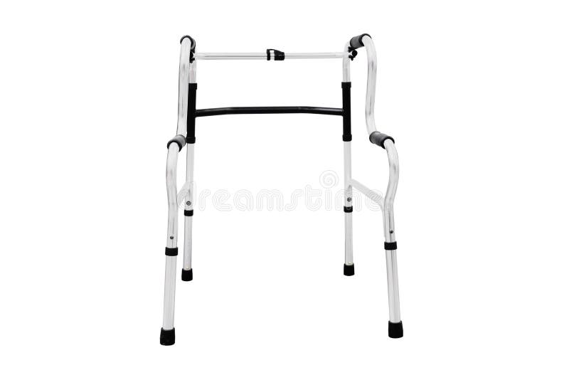 Adjustable Folding Walker for Elderly Stock Photo Image of isolated