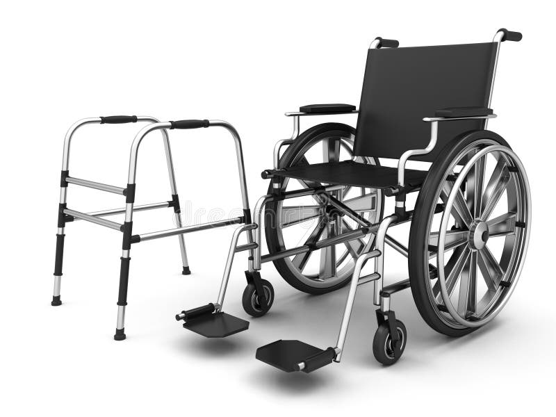 Adjustable Folding Walkers for the Elderly and Wheel Chair Stock