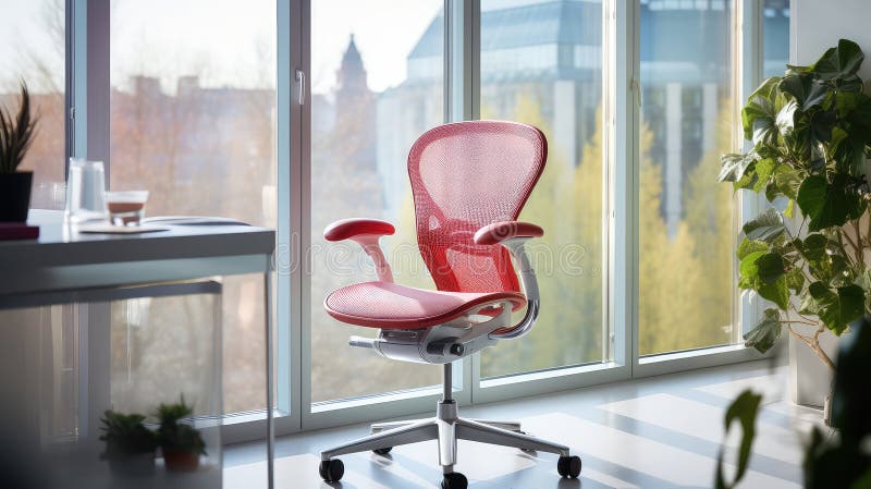 Adjustable office chair back vector illustration