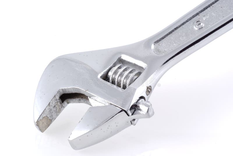 Adjustable wrench. royalty free stock photography