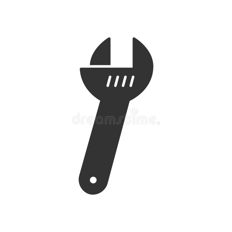 Adjustable Wrench Black Icon Stock Vector Illustration of builder