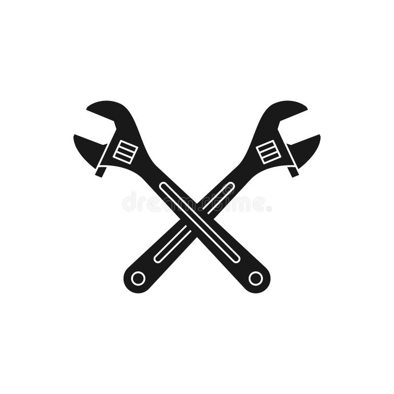 Adjustable Wrench Icon Vector Illustration Stock Vector Illustration of glyph, build 188793066