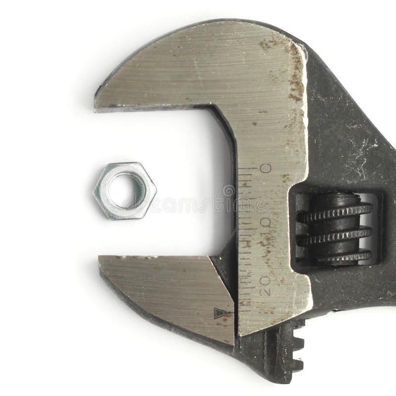 Adjustable wrench royalty free stock photos