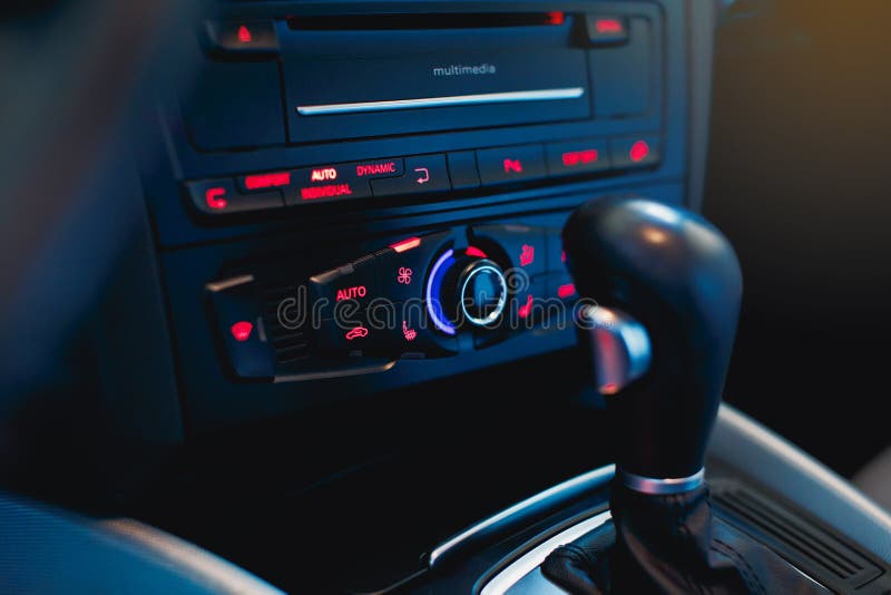 Car temperature control stock image. Image of cold, inside