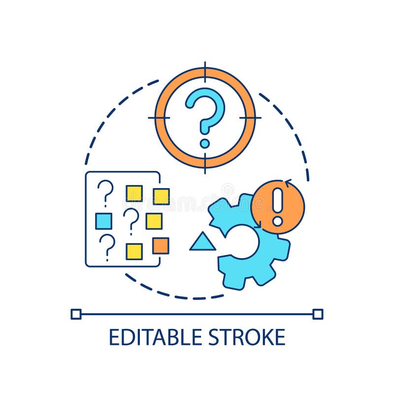 Adjustment Problem Concept Icon Stock Vector Illustration of detection, determine 262202814