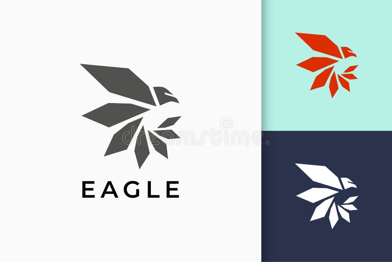 Adler oder Falken-Logo in modern und einfach stock abbildung