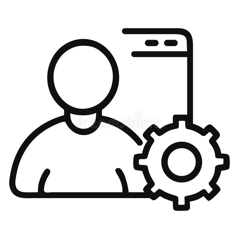 Admin Icon User Dashboard Settings Configuration stock illustration
