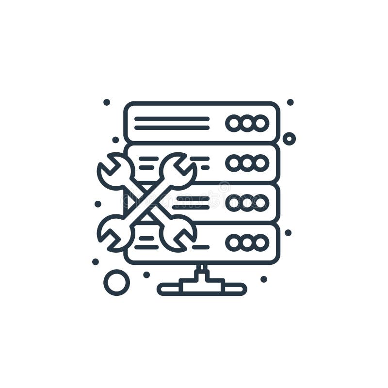 Admin icon vector from web hosting concept. Thin line illustration of admin editable stroke. admin linear sign for use on web and vector illustration