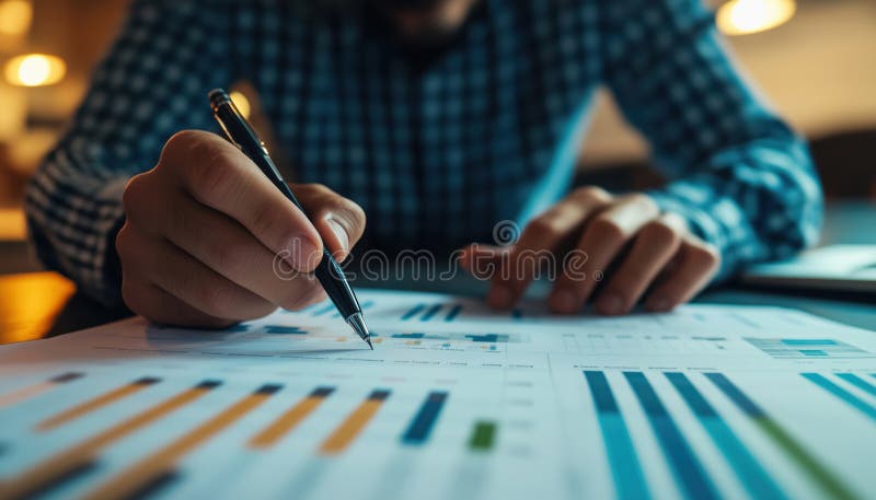 Administrador De Proyectos Utilizando El Programa De Diagrama De Gantt Para La Planificación De Tareas Y Entregables foto de archivo libre de regalías