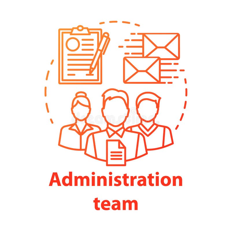 Administration Team Concept Icon. Organization Department Idea Thin Line  Illustration. Office Managers Team Stock Vector - Illustration of company,  administrative: 180296020