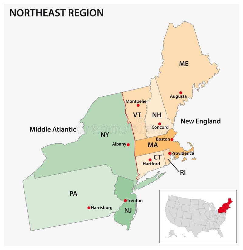 northeastern us map