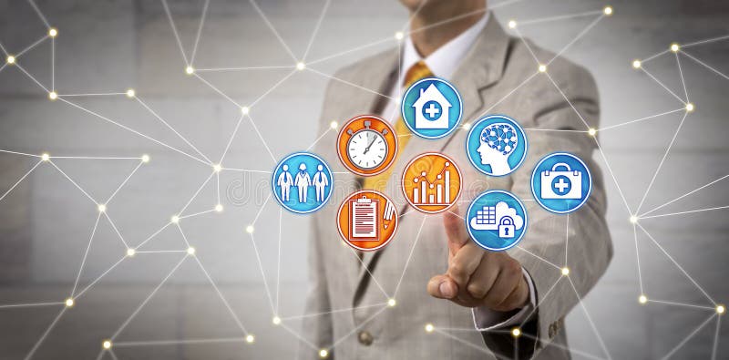 Administrator Accessing EHR In Near Real Time stock images