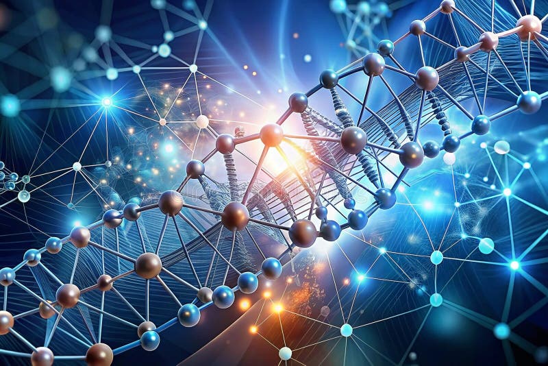 ADN dublu helix știință rețea de cercetare tehnologie stock illustration