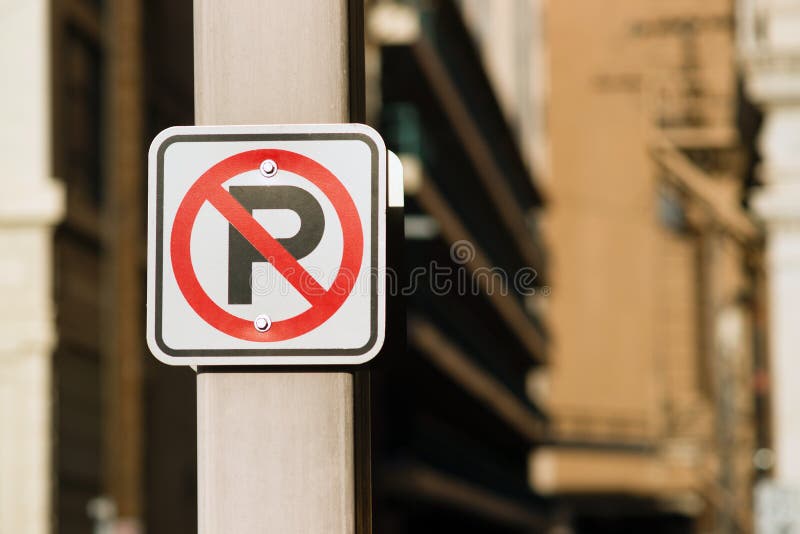 Żadny Auto parking znak Czmychający Zaświecać poczta śródmieście