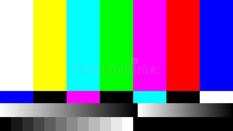 Żadny sygnału TV retro telewizyjny próbny wzór Kolor RGB Zakazuje ilustrację