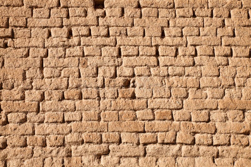 Adobe brick wall