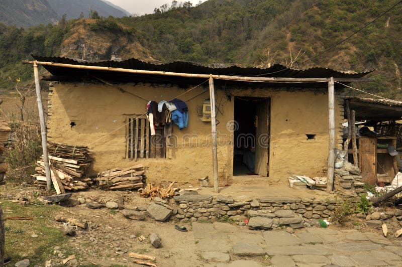 Nepalese village, traditional houses. stock images Nepalese village, traditional houses. stock images