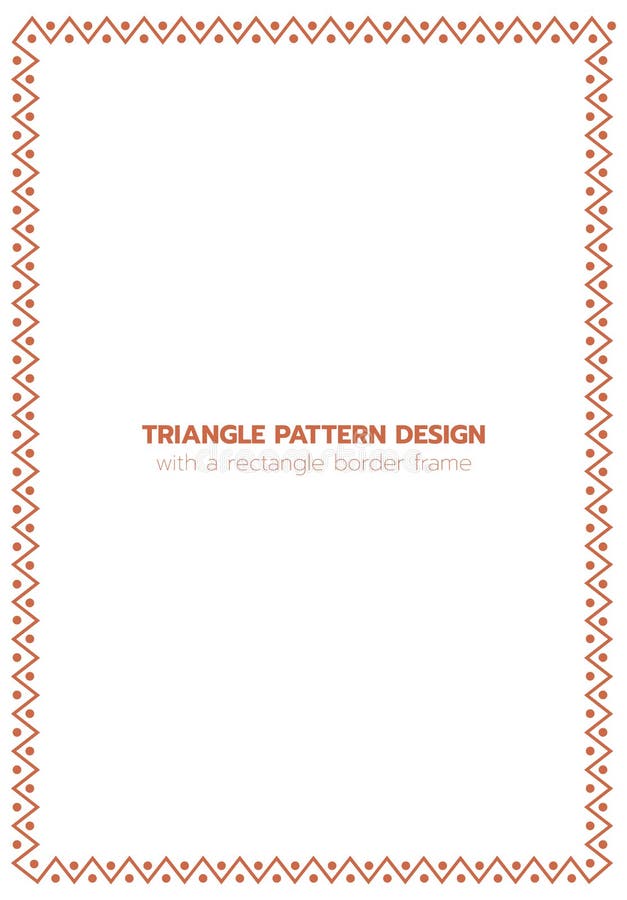 Triangle Pattern Design with a Rectangle Border Frame, Decoration and ...