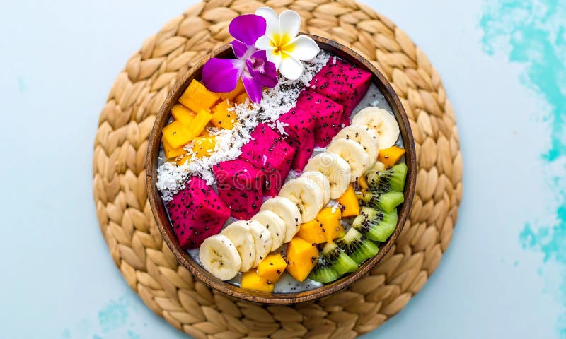 930 Vibrant Tropical Smoothie Bowl Fresh Fruits Stock Photos - Free & Royalty-Free Stock Photos from Dreamstime
